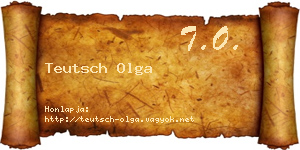 Teutsch Olga névjegykártya
